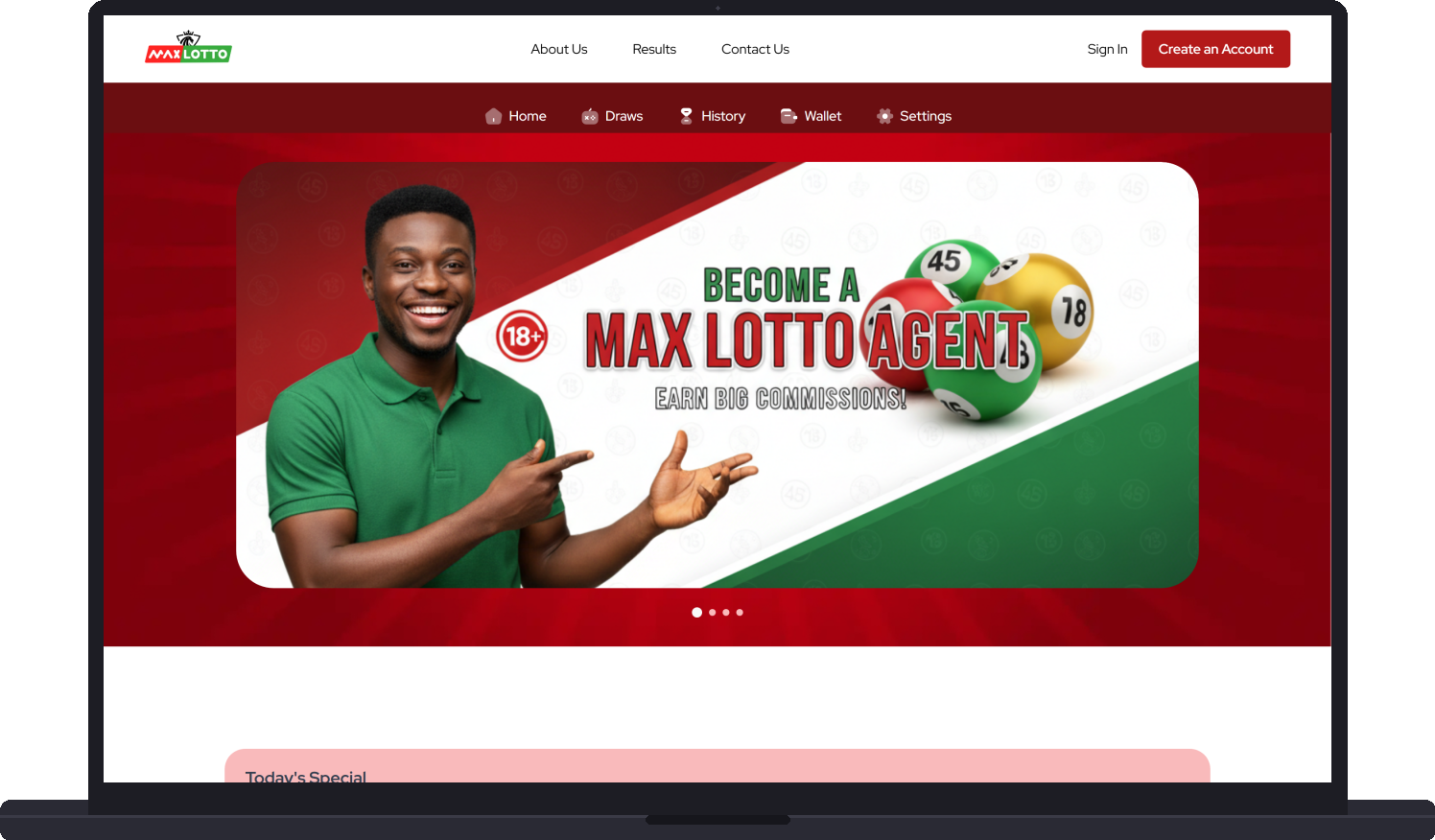 Max Lotto on desktop